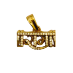 Xavi “Shree” Gold Pendant – Spiritual Script Design with Textured Finish