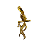 Xavi Divine Krishna Gold Pendant – Flute Design with Artistic Detailing