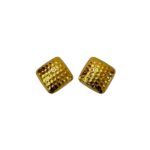 Xavi Jewellery Gold-Tone Textured Square Stud Earrings – Minimal Elegant Design