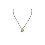 Xavi Jewellery Dual-Tone Circular Pendant Necklace – Minimal Heart Charm Design