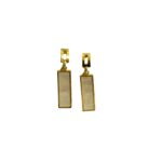 Xavi Jewellery Gold Rectangular Drop Earrings – Minimal Luxe Statement