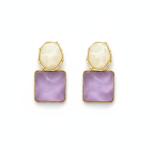 Xavi Lavender Glow Statement Earrings – Luxe Pastel Collection