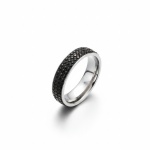 Xavi Obsidian Edge Silver Ring
