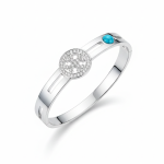 Xavi Azure Nazar Silver Bangle