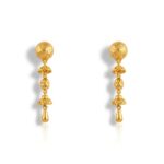 1-Gram Gold Plated Tiered Drop Earrings