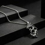 Antiqued Silver Tribal Dragon Pendant