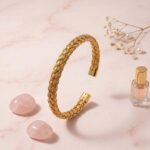 1-Gram Gold Plated Braided Cuff Bracelet