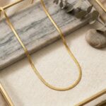 1-Gram Gold Plated Flat Herringbone Chain