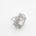 Premium Clear AD Geometric Statement Cocktail Ring