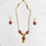 The Royal Maroon Kundan-Style Pearl Mala