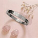 Minimalist Silver-Tone Flat  Bracelet