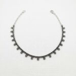 Oxidised Delicate Sunburst Choker Necklace