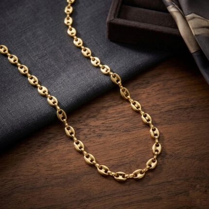 1-Gram Gold Plated Mariner Link Chain
