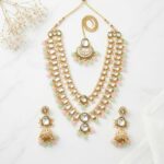 3-Piece Traditional Meenakari and Kundan Bridal Set