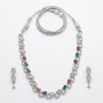 The Aurora Multi-Stone AD Dori Necklace Set