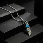 Gothic Claw Blue Eye Pendant for Men
