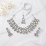 Silver-Tone Marquise Crystal Bridal Set