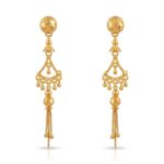 1-Gram Gold Plated Chandelier Tassel Earrings