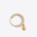 AD Studded Nose Hoop with Teardrop Charm