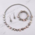 Silver-Tone Bead & Natural Shell 3-Piece Set
