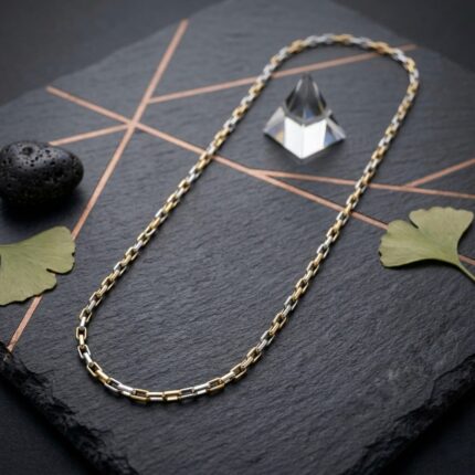 Mixed Metal Bar Link Everyday Chain