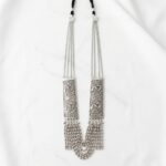 Oxidised Dual Panel Peacock Long Necklace