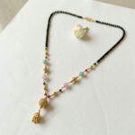 The Rajwadi Pastel Beaded Jhumki Mangalsutra