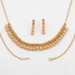 Gold-Tone Champagne Pearl & Crystal Collar Set