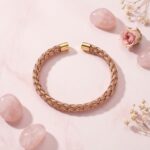 Rose Gold-Tone Braided Cuff Bracelet